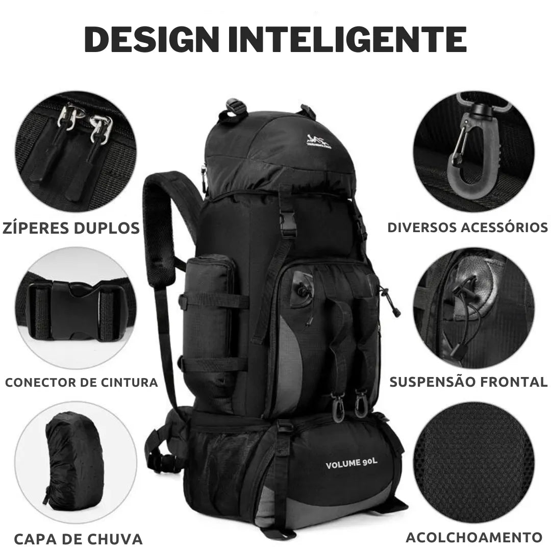 Mochila de Acampamento 90 litros | Casualle Outdoor