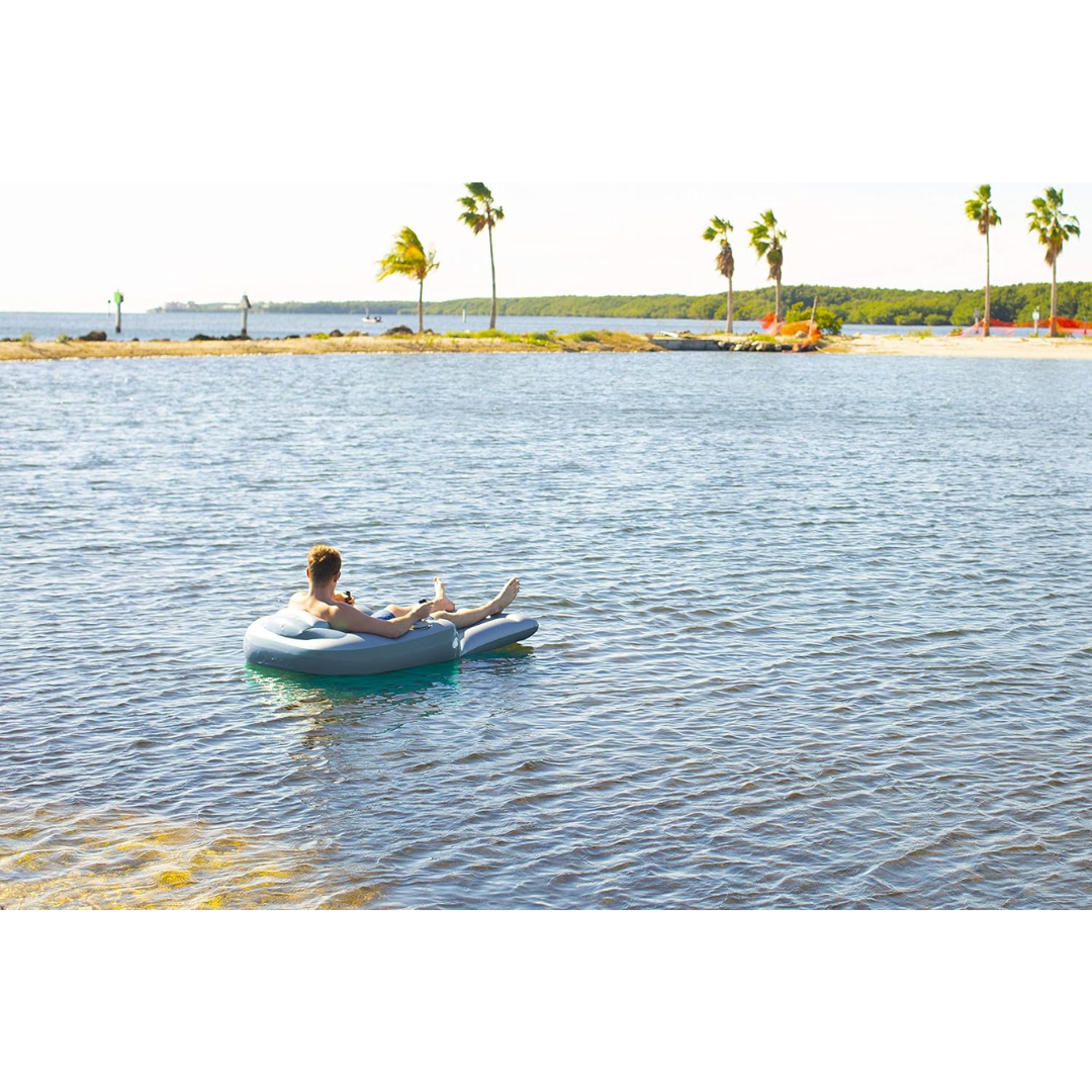Bóia Motorizada Recarregável com Porta-Copos