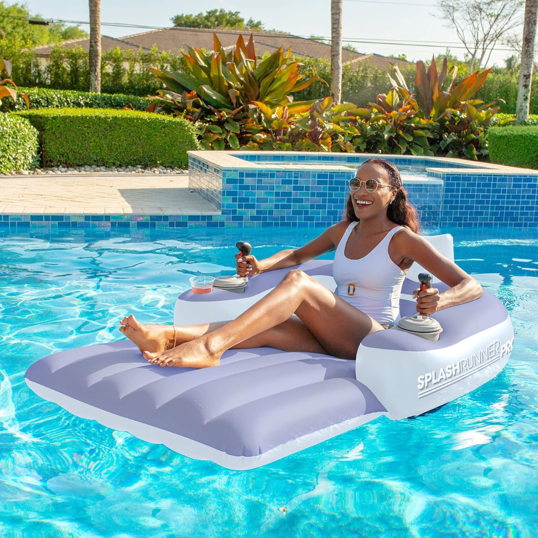 Bóia Motorizada Recarregável com Porta-Copos