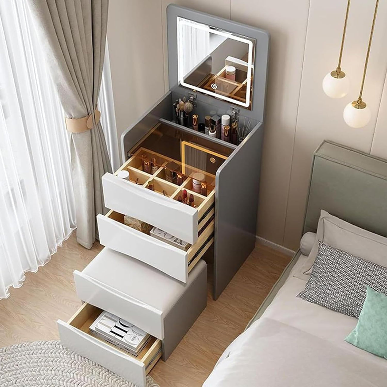 Penteadeira Organizadora Glowsmart-Exclusividade Viva lar