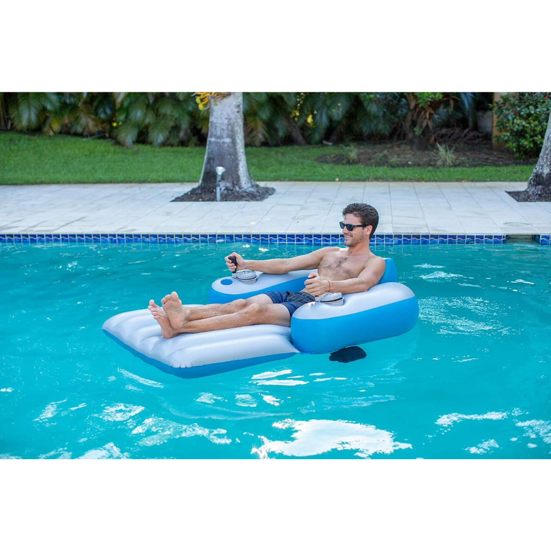 Bóia Motorizada Recarregável com Porta-Copos