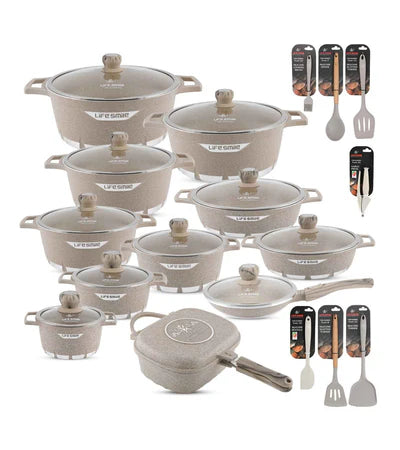 Conjunto de Panelas de Cerâmica 19 Peças Antiaderente