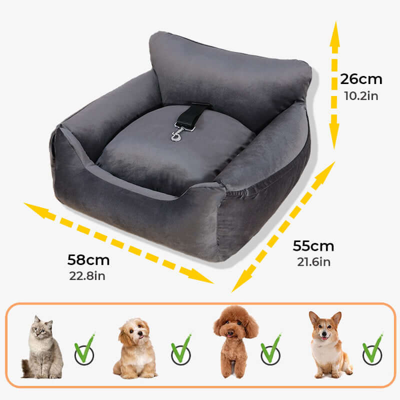 Cama de viagem de segurança removível para pets