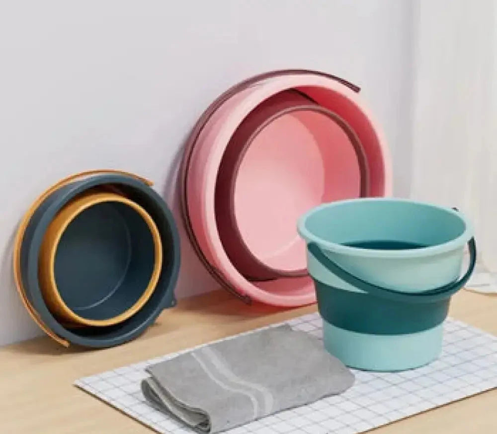 Balde Dobrável Retrátil com Alça