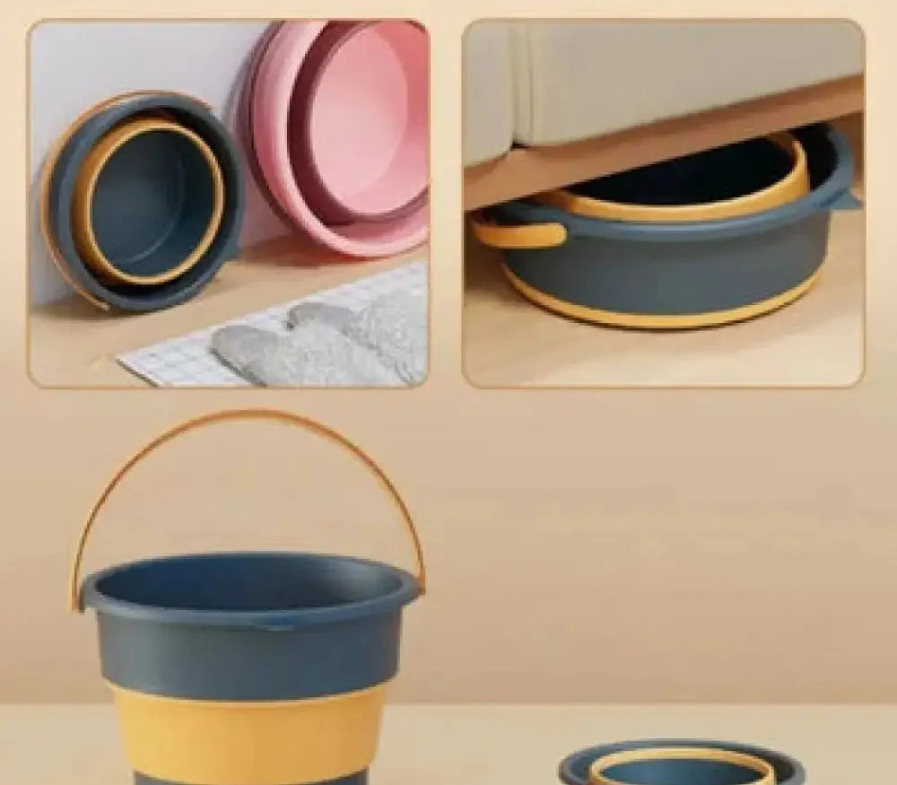 Balde Dobrável Retrátil com Alça