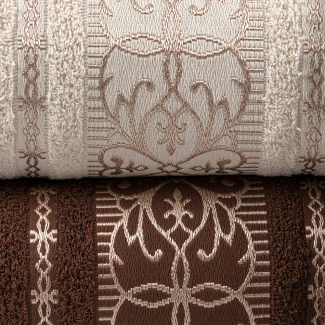 Jogo De Banho 4 Peças 370g/M² Toalhas 100% Algodão Tabaco/Palha