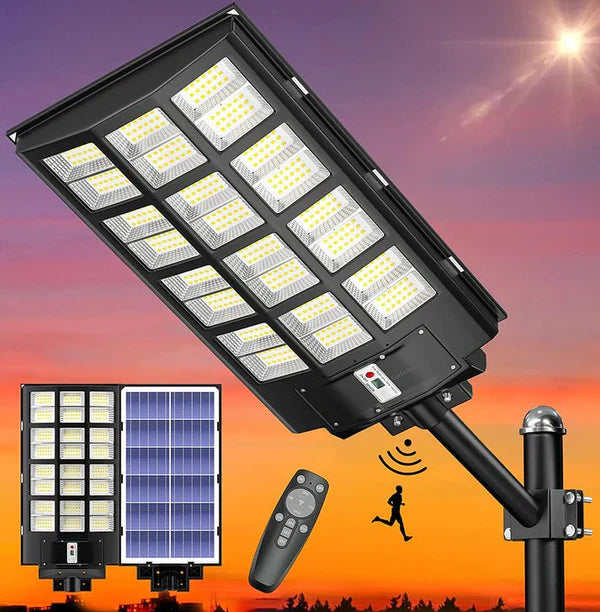 Luz Solar com Sensor de Movimento - 3 Modos - À Prova D'água - Para Varanda, Garagem e Quintal