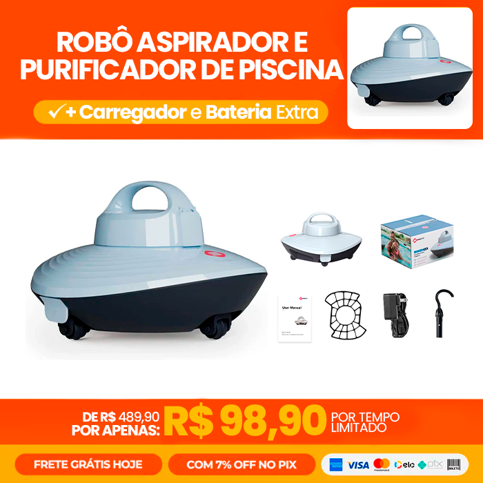 Robô Aspirador e Purificador de Piscina - ORIGINAL