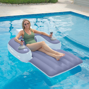 Bóia Motorizada Recarregável com Porta-Copos