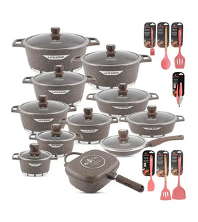 Conjunto de Panelas de Cerâmica 19 Peças Antiaderente