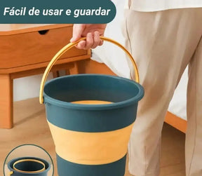 Balde Dobrável Retrátil com Alça