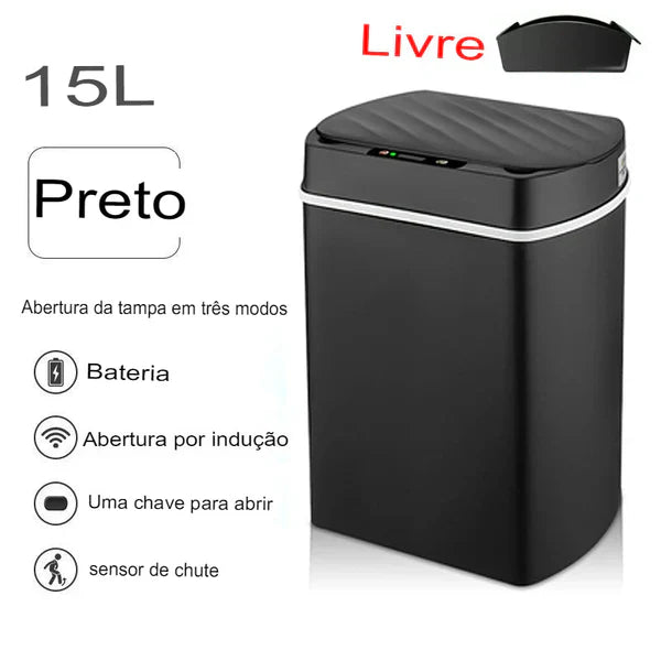 Lixeira inteligente para Banheiro com sensor automático