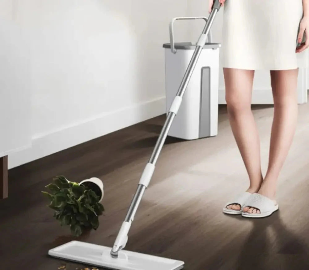 Mop Esfregão de Limpeza Giratório com Balde