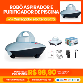 Robô Aspirador e Purificador de Piscina - ORIGINAL